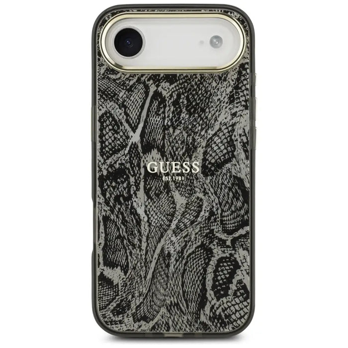 Калъф Guess Python Pattern MagSafe за iPhone Air - черен