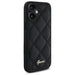 Калъф Guess Quilted Metal Logo iPhone 16 Plus - черен