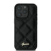 Калъф Guess Quilted Metal Logo iPhone 16 Pro - черен