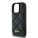 Калъф Guess Quilted Metal Logo iPhone 16 Pro Max - черен