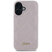 Калъф Guess Quilted Metal Logo iPhone 16 - розов