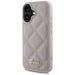 Калъф Guess Quilted Metal Logo iPhone 16 - розов
