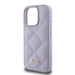 Калъф Guess Quilted Metal Logo за iPhone 16 Pro - светло