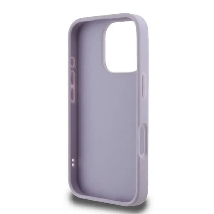 Калъф Guess Quilted Metal Logo за iPhone 16 Pro - светло