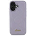 Калъф Guess Quilted Metal Logo за iPhone 16 - светло лилав