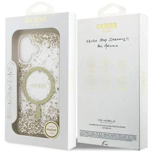 Калъф Guess Resin Bottom Glitter MagSafe за iPhone 17