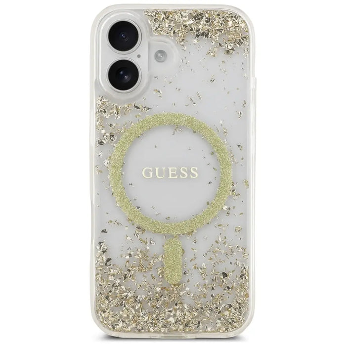 Калъф Guess Resin Bottom Glitter MagSafe за iPhone 17