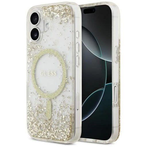 Калъф Guess Resin Bottom Glitter MagSafe за iPhone 17
