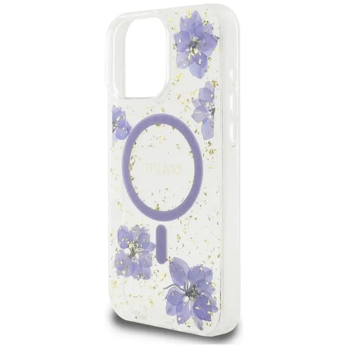 Калъф Guess Resin Flowers MagSafe за iPhone 16 Pro Max