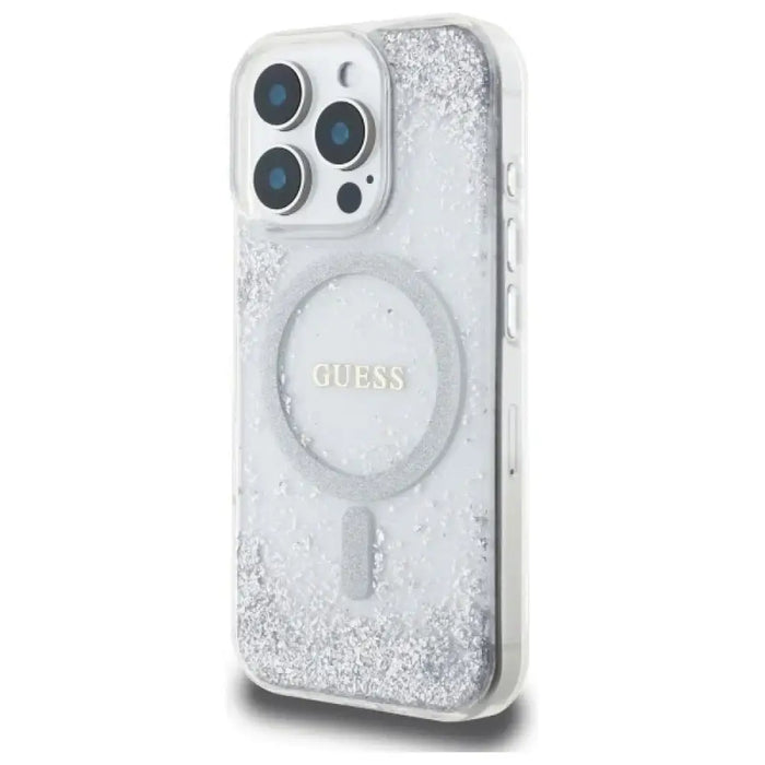 Калъф Guess Resin Gradient Glitter MagSafe за iPhone 16 Pro