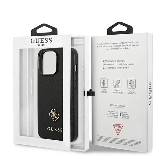 Калъф Guess Saffiano 4G Small Metal Logo за iPhone 13 Pro