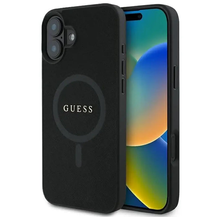 Калъф Guess Saffiano Classic Logo MagSafe за iPhone 16 Plus