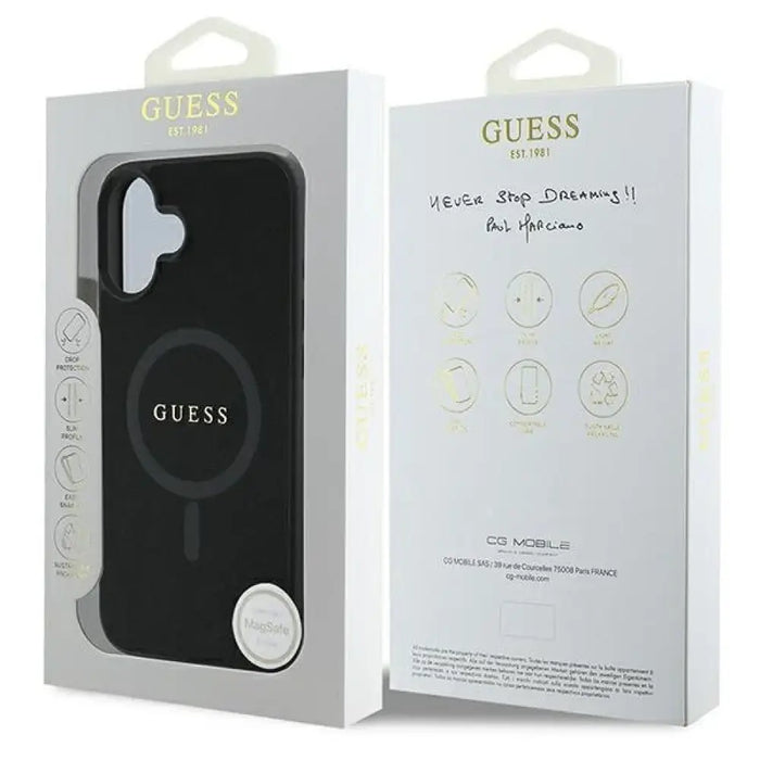 Калъф Guess Saffiano Classic Logo MagSafe за iPhone 16 Plus