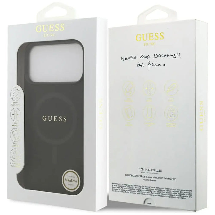Калъф Guess Saffiano Classic Logo MagSafe за iPhone 17 Pro