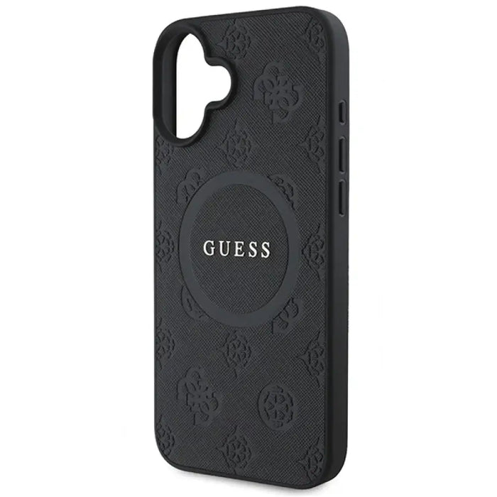 Калъф Guess Saffiano Peony Classic Logo MagSafe за iPhone