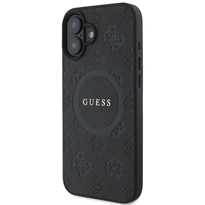 Калъф Guess Saffiano Peony Classic Logo MagSafe за iPhone