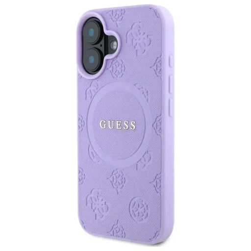 Калъф Guess Saffiano Peony Classic Logo MagSafe за iPhone