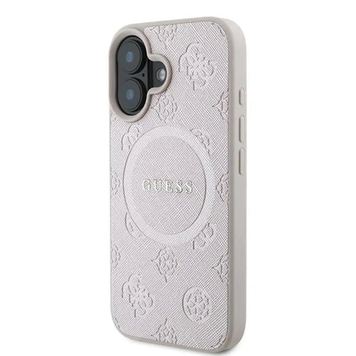 Калъф Guess Saffiano Peony Classic Logo MagSafe за iPhone