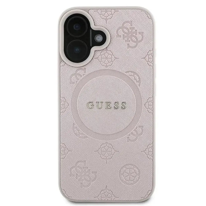 Калъф Guess Saffiano Peony Classic Logo MagSafe за iPhone