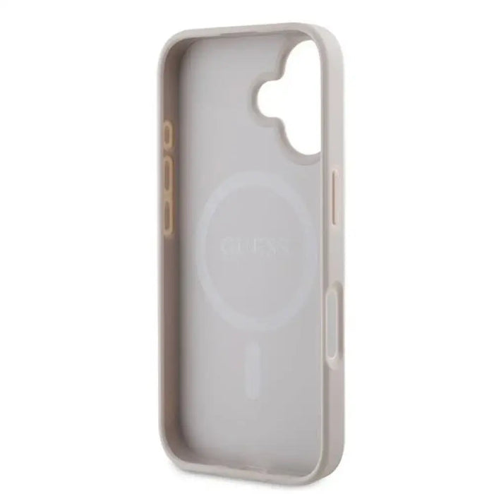 Калъф Guess Saffiano Peony Classic Logo MagSafe за iPhone