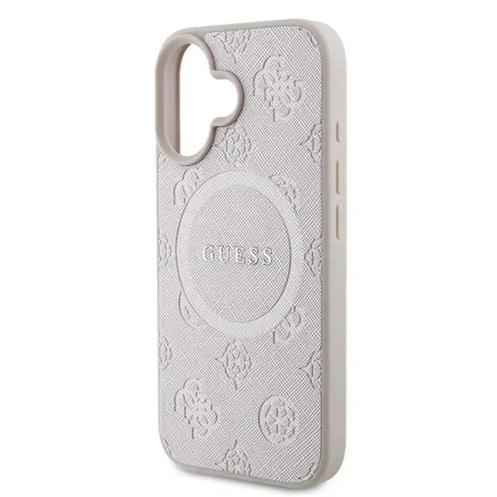 Калъф Guess Saffiano Peony Classic Logo MagSafe за iPhone