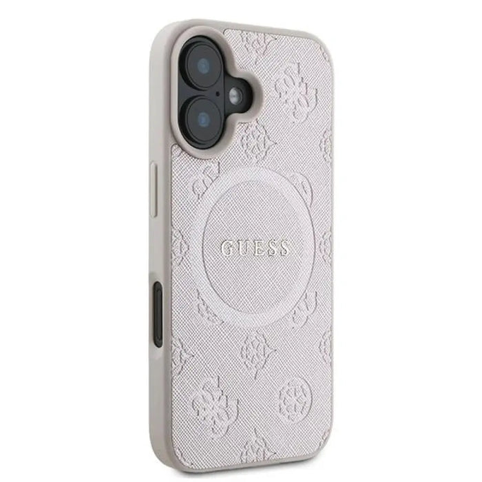 Калъф Guess Saffiano Peony Classic Logo MagSafe за iPhone