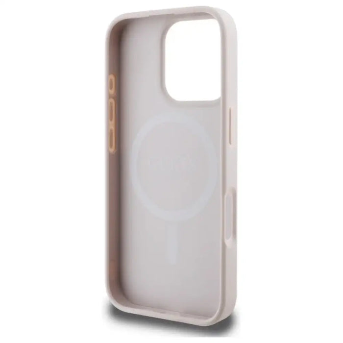 Калъф Guess Saffiano Peony Classic Logo MagSafe за iPhone