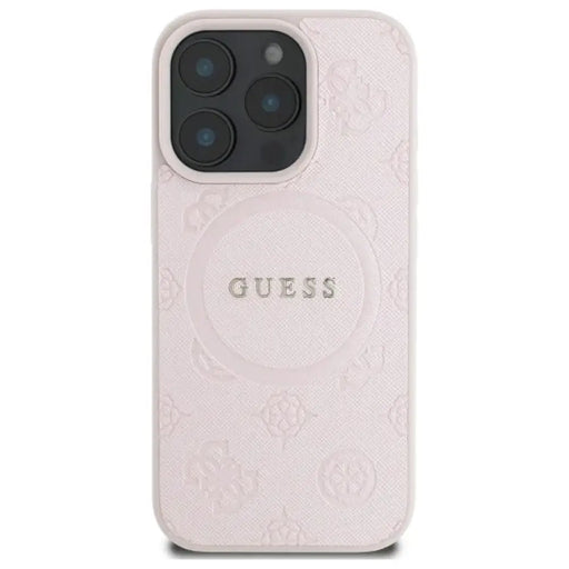 Калъф Guess Saffiano Peony Classic Logo MagSafe за iPhone