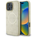 Калъф Guess Saffiano Peony Classic Logo MagSafe за iPhone