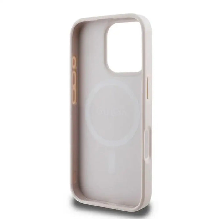 Калъф Guess Saffiano Peony Classic Logo MagSafe за iPhone