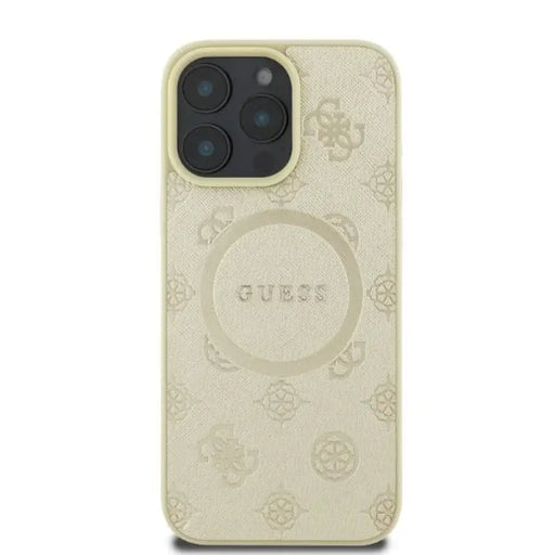 Калъф Guess Saffiano Peony Classic Logo MagSafe за iPhone