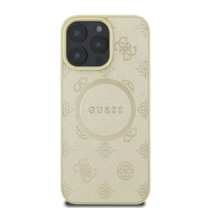 Калъф Guess Saffiano Peony Classic Logo MagSafe за iPhone