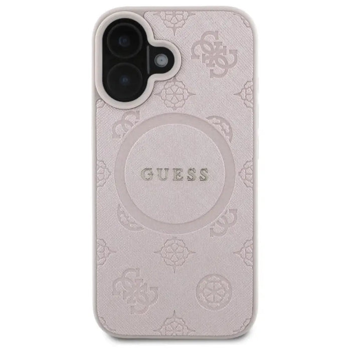 Калъф Guess Saffiano Peony Classic Logo MagSafe за iPhone