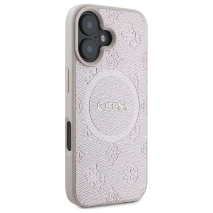 Калъф Guess Saffiano Peony Classic Logo MagSafe за iPhone