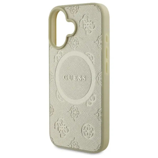 Калъф Guess Saffiano Peony Classic Logo MagSafe за iPhone