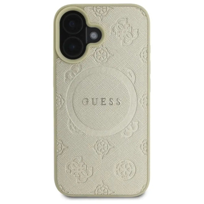 Калъф Guess Saffiano Peony Classic Logo MagSafe за iPhone