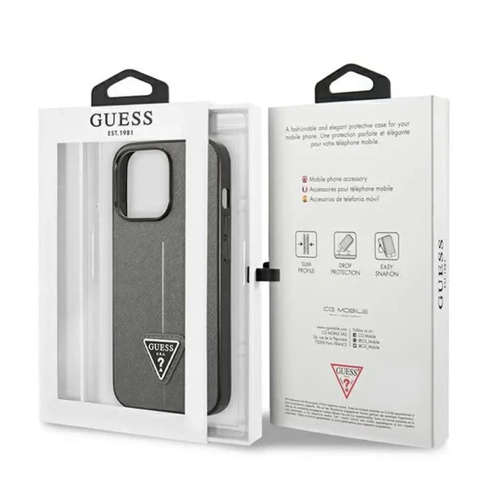 Калъф Guess Saffiano Triangle Logo за iPhone 13 Pro Max