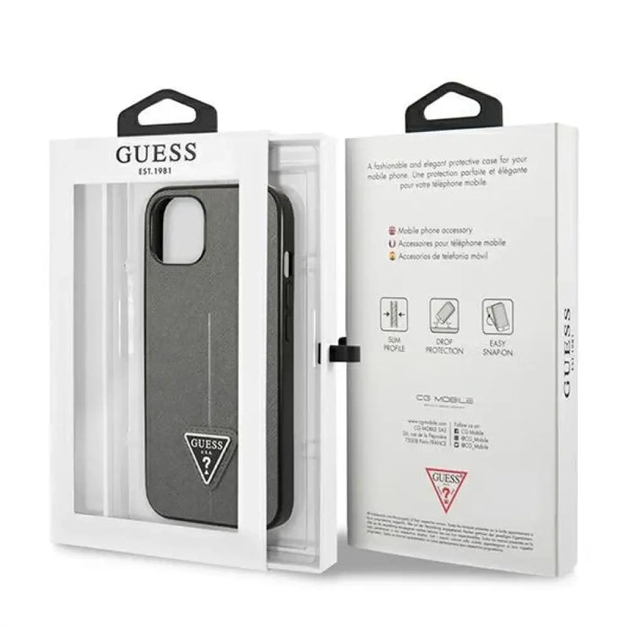 Калъф Guess SaffianoTriangle Logo за iPhone 13 / 14 / 15