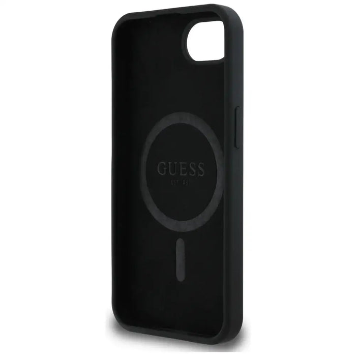 Калъф Guess Silicone Script Metal Logo MagSafe iPhone 16e