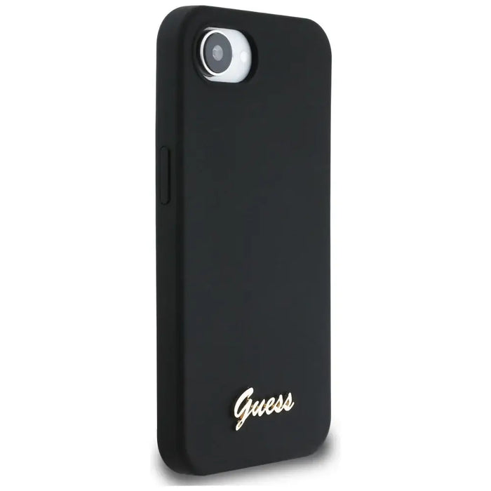 Калъф Guess Silicone Script Metal Logo MagSafe iPhone 16e