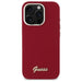 Калъф Guess Silicone Script с метално лого за iPhone 16 Pro