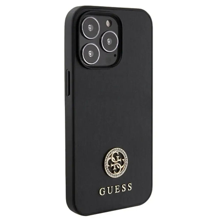 Калъф Guess Strass Metal Logo iPhone 13 Pro 6.1’’ - черен