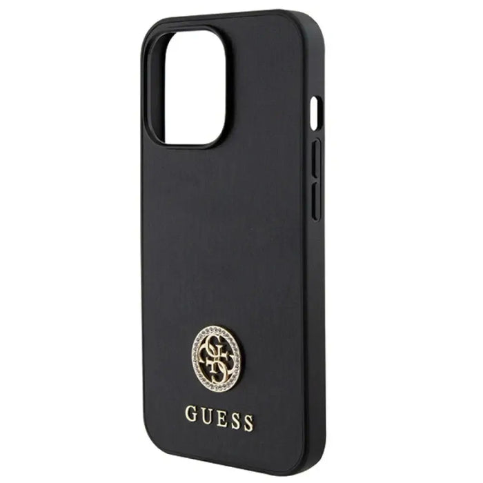 Калъф Guess Strass Metal Logo iPhone 13 Pro 6.1’’ - черен