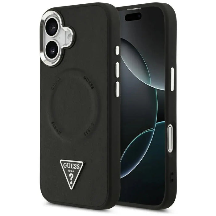Калъф Guess Triangle Logo MagSafe за iPhone 17 - черен