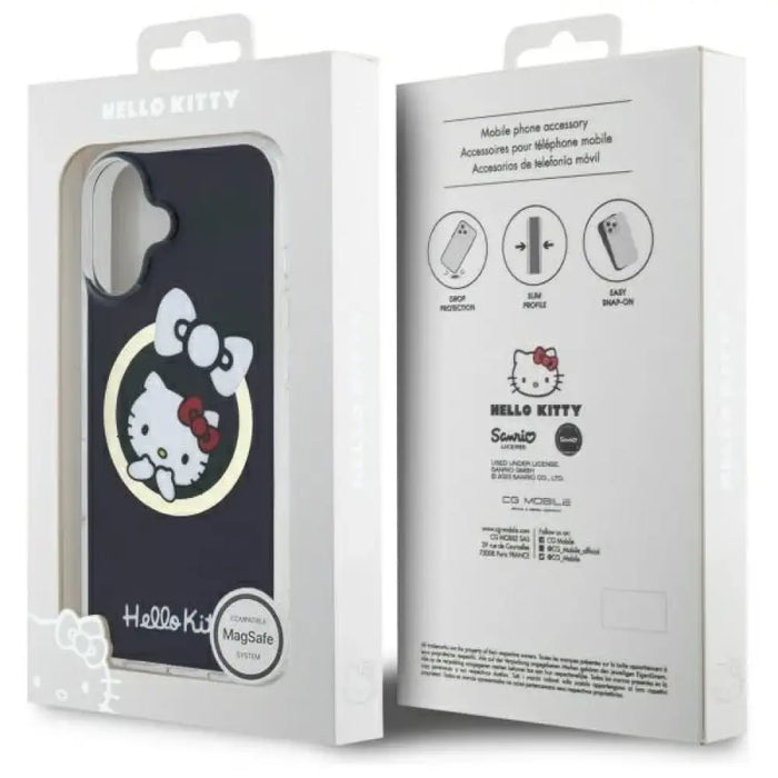 Калъф Hello Kitty IML Fun bow Magsafe за iPhone 16 - черен