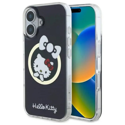 Калъф Hello Kitty IML Fun bow Magsafe за iPhone 16 - черен