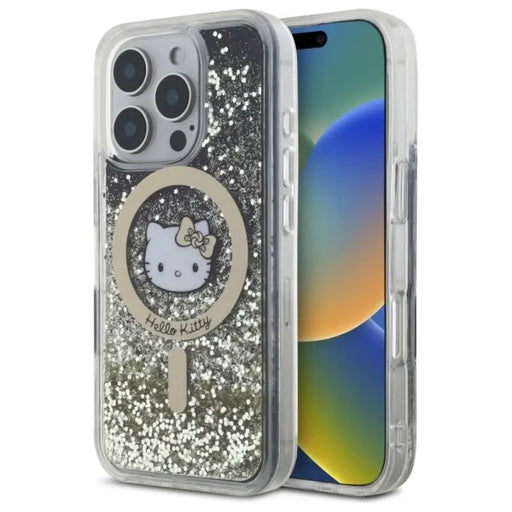 Калъф Hello Kitty Liquid Glitter Fever MagSafe за iPhone 16