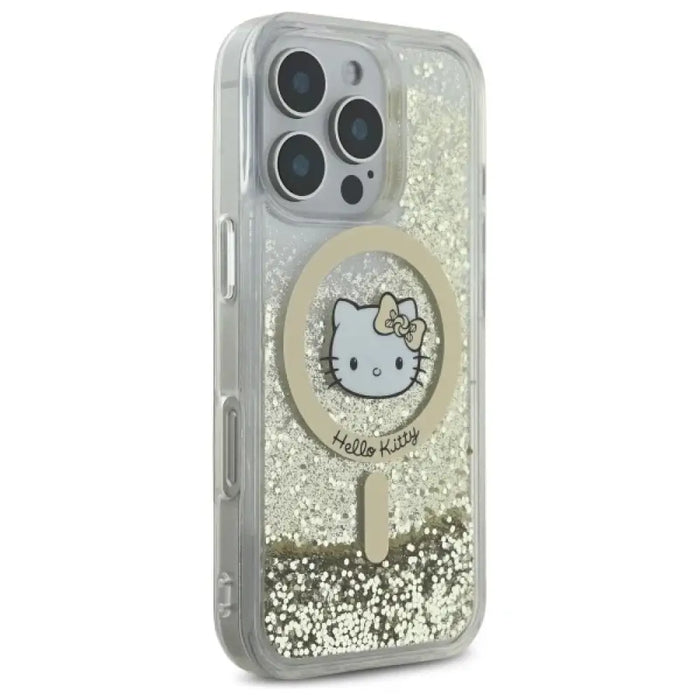 Калъф Hello Kitty Liquid Glitter Fever MagSafe за iPhone 16