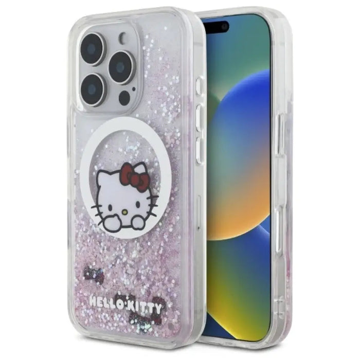 Калъф Hello Kitty Liquid Glitter Sweet Kitty Bows MagSafe