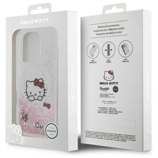 Калъф Hello Kitty Liquid Glitter Sweet Kitty Bows MagSafe